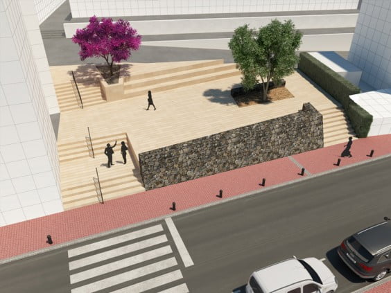 Infografía de cómo quedará la nueva plaza del puerto de Jávea