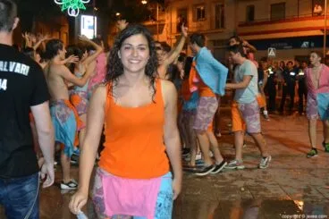 Lucía Andrés Lacueva en la cremà de la Foguera