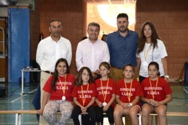 José Chulví con la escuela de Patinaje