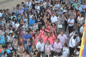 Penya L’escampà de Xàbia durante el pregón de fiestas