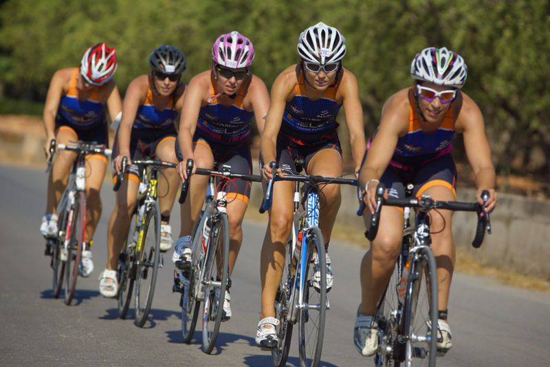Cristina Roselló en el  sector ciclista