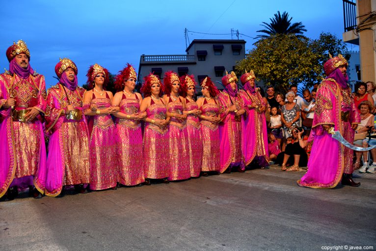 Filà Baharis durante el desfile de gala de Xàbia