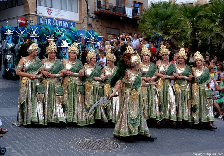 Filà Jalufos de Xàbia durante el desfile de gala