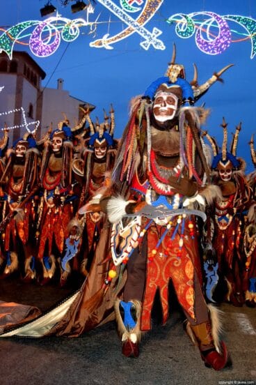 Filà Schaitans en el desfile de gala del sábado en Jávea