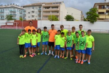 José Luis Gaya en el campus de fútbol de la Penya La Marina de Xàbia