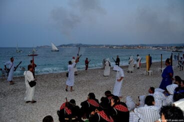 La playa de la grava de Jávea se convirtió en el escenario del desembarco