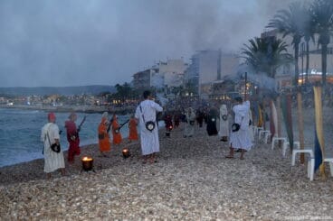 Las tropas moras en la playa de la grava de Jávea