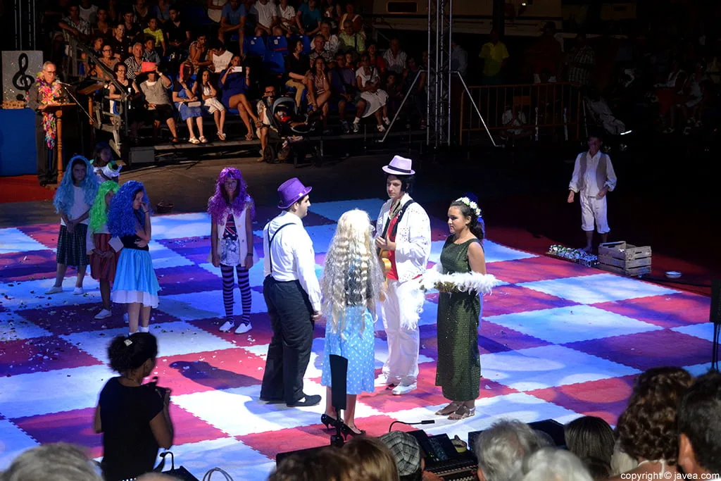 Momento final del Ajedrez Viviente de Jávea