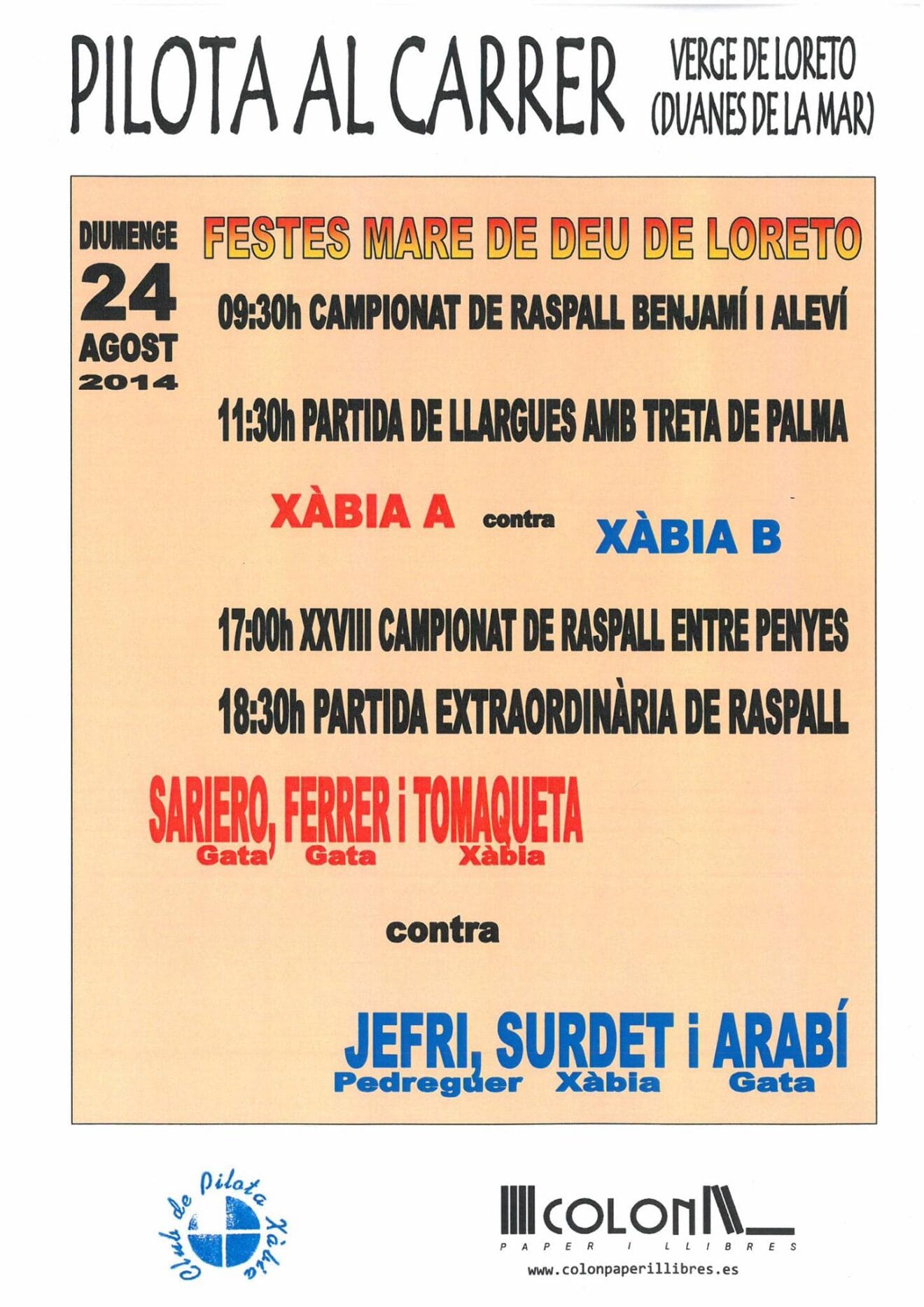 Cartel Pilota al Carrer