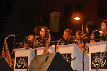 El pequeño componente de la Sant Andreu Jazz Band con tan solo seis años