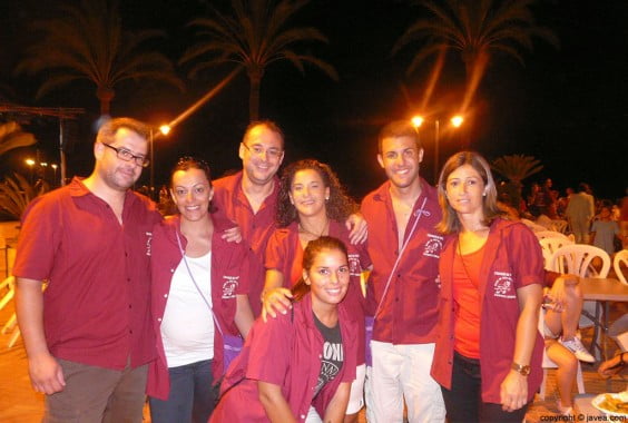 Miembros de la Comissió de Festes Mare de Déu de Loreto durante una cena de hermandad el pasado año