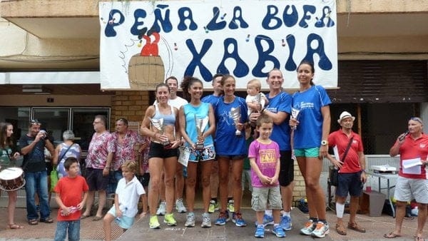 Mayca Sala en el podium de la pasada Carrera Peña La Bufa