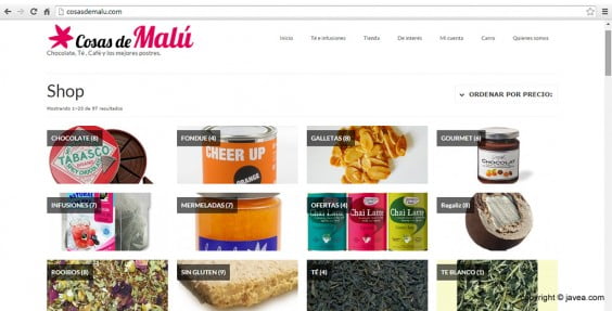 Captura de pantalla página web Cosas de Malú