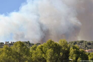 Declarado un incendio en el Montgó