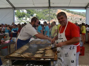 Tomás Buigues en la plancha del baret dels bous a la mar de Xàbia
