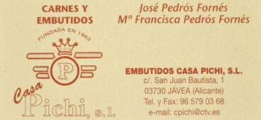 Casa Pichi tarjeta