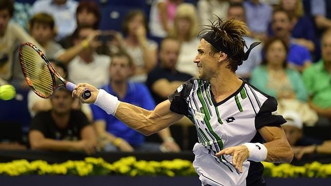 David Ferrer conectado un golpe de derecha