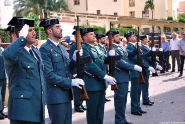 Los guardias formaron para los actos protocolarios