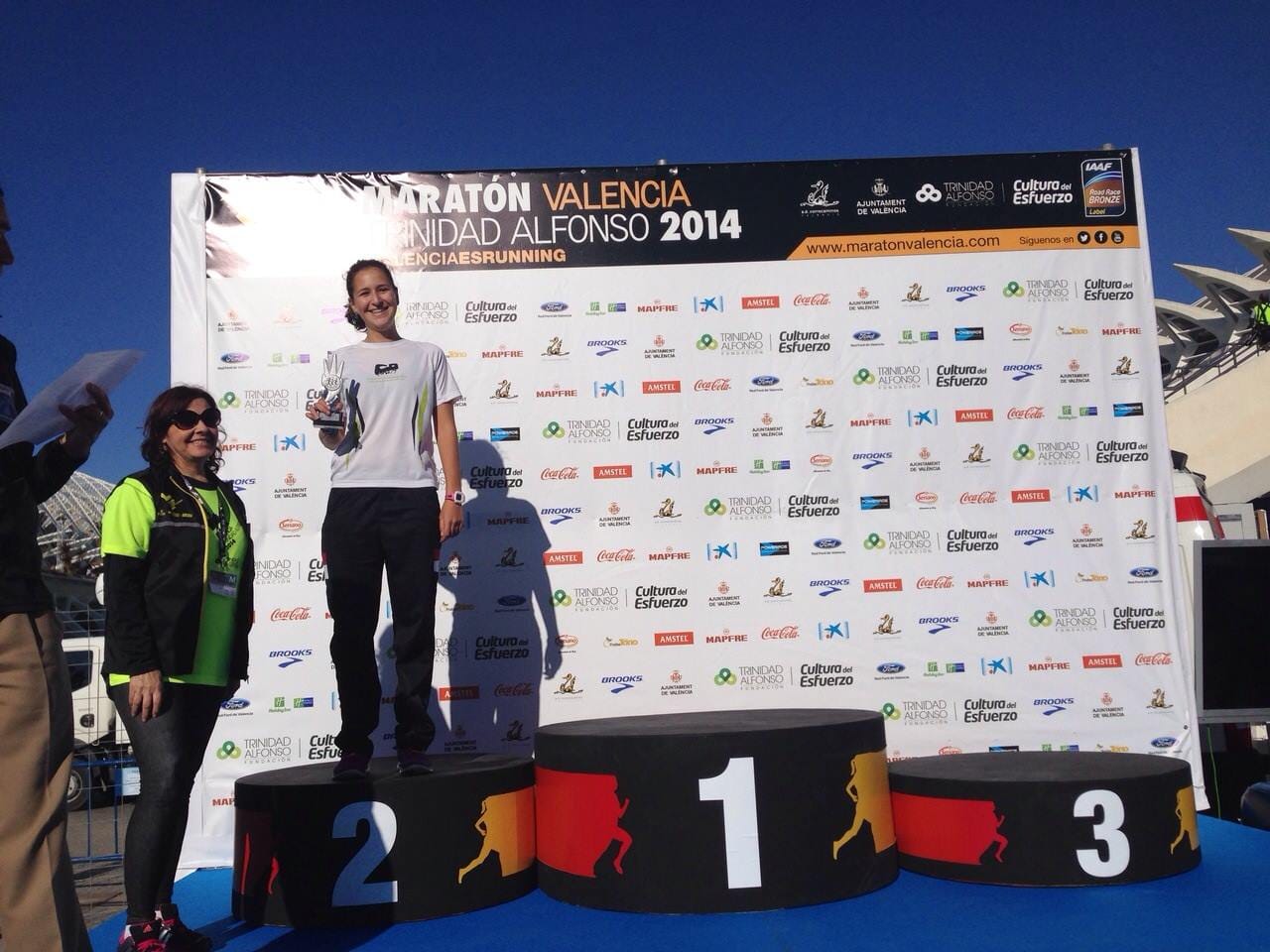 Carmen Bolufer en el podium