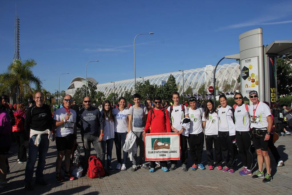 Expedición del Club Atletismo Llebeig en la Maratón de Valencia