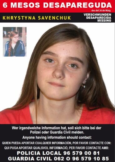 Khrystyna Savenchuk 6MesosDesapareguda