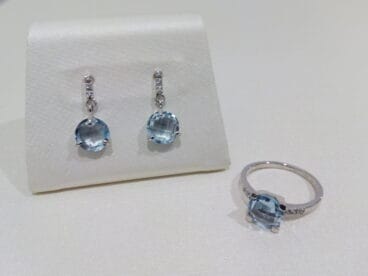 Infinity – Conjunto de oro blanco 18K