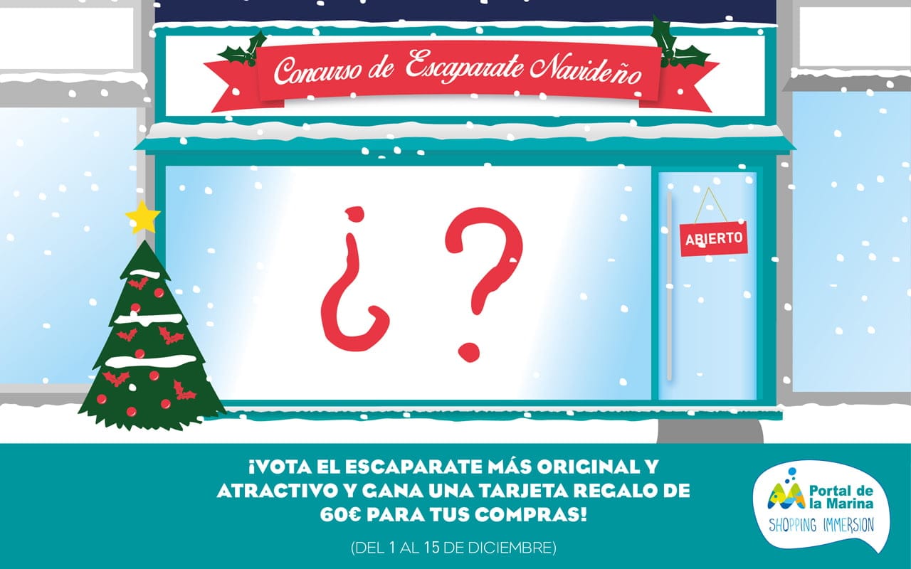 Propaganda concurso escaparates navideños Portal de La Marina