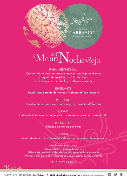 Menú Nochevieja Carrasco