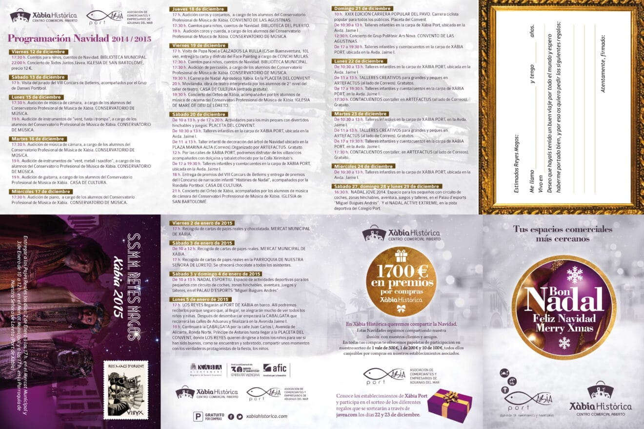 Programación actividades Navidad y Reyes Centro Histórico y Aduanas