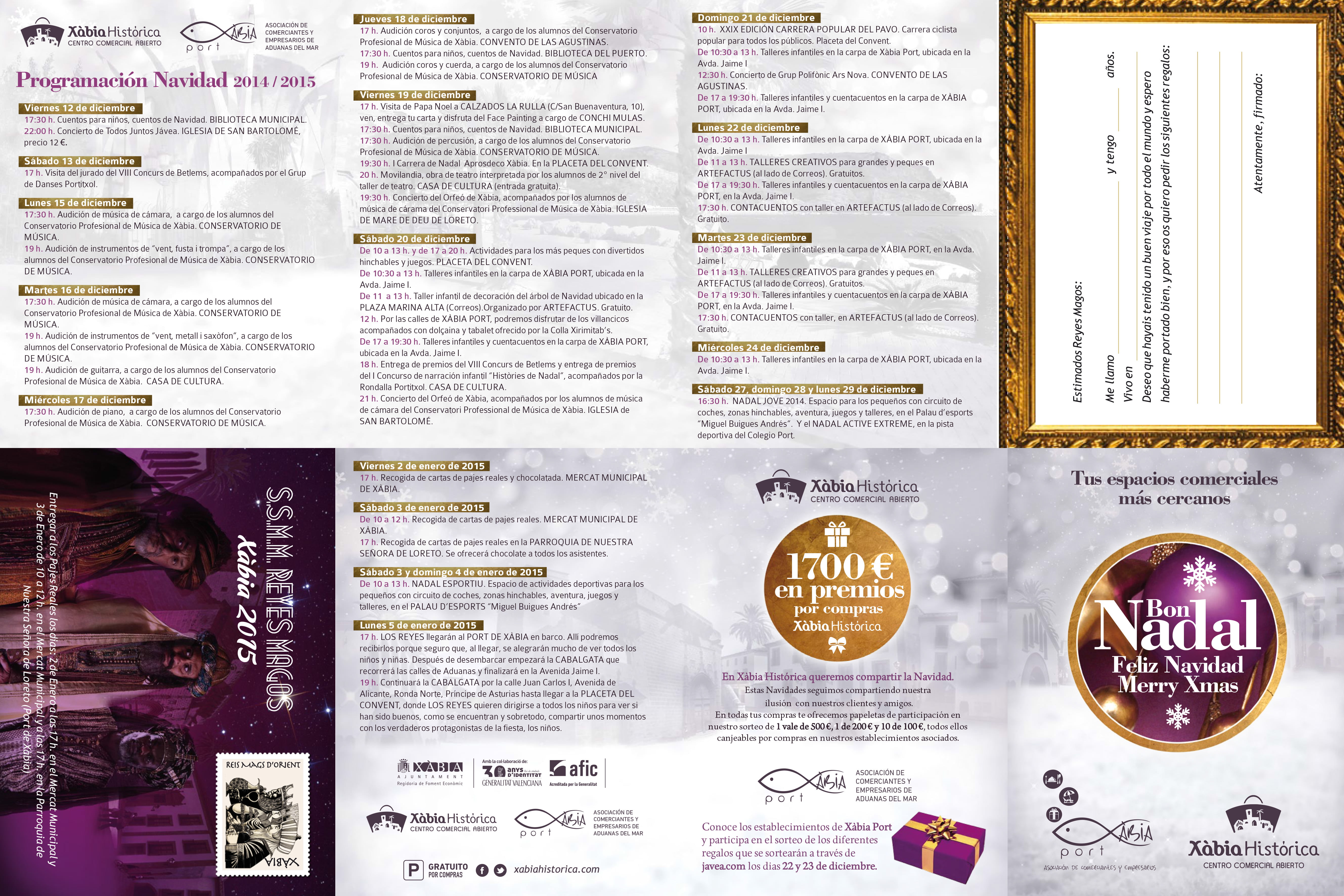 Programación actividades Navidad y Reyes Centro Histórico y Aduanas
