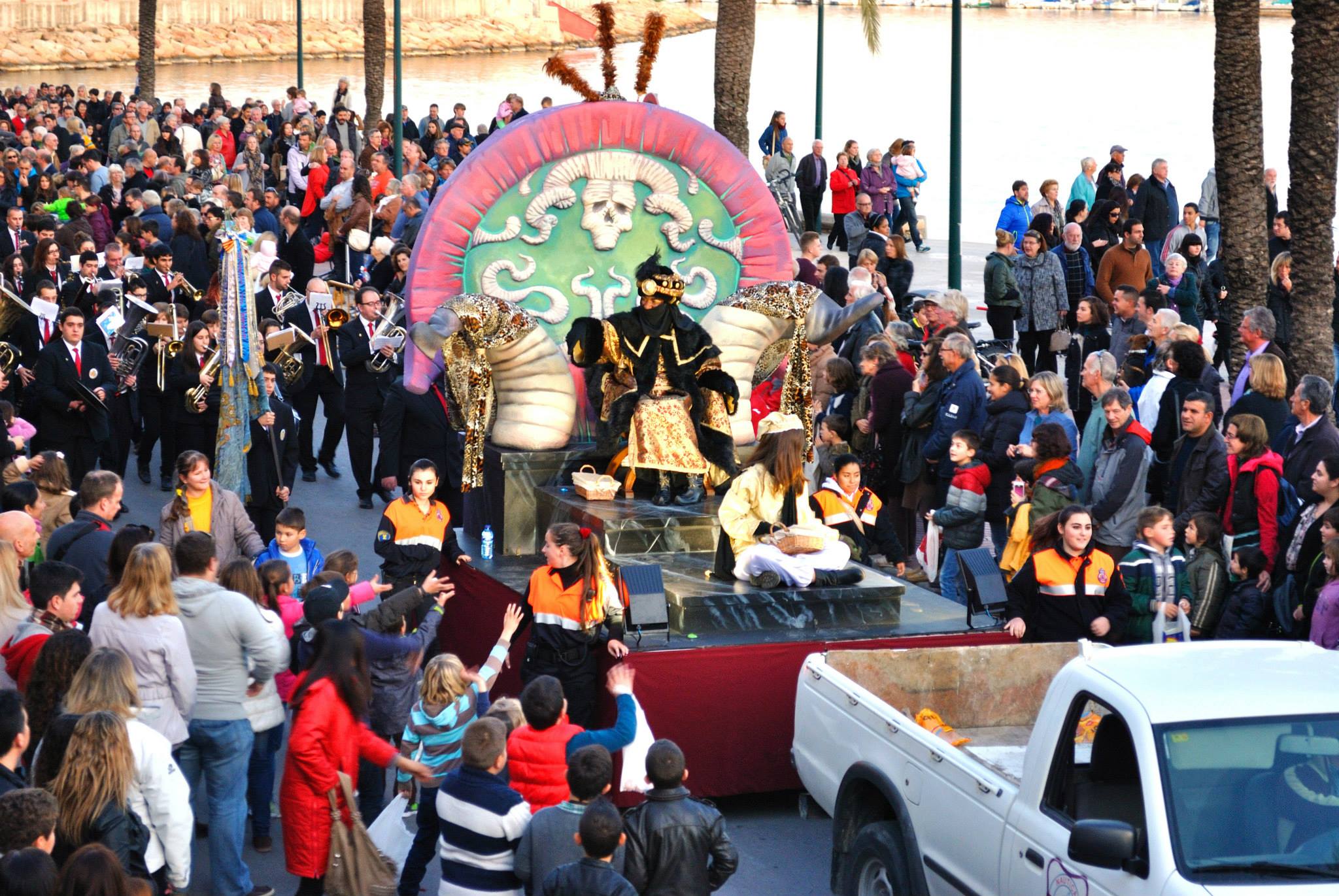 El Rey Baltasar durante la cabalgata del año pasado