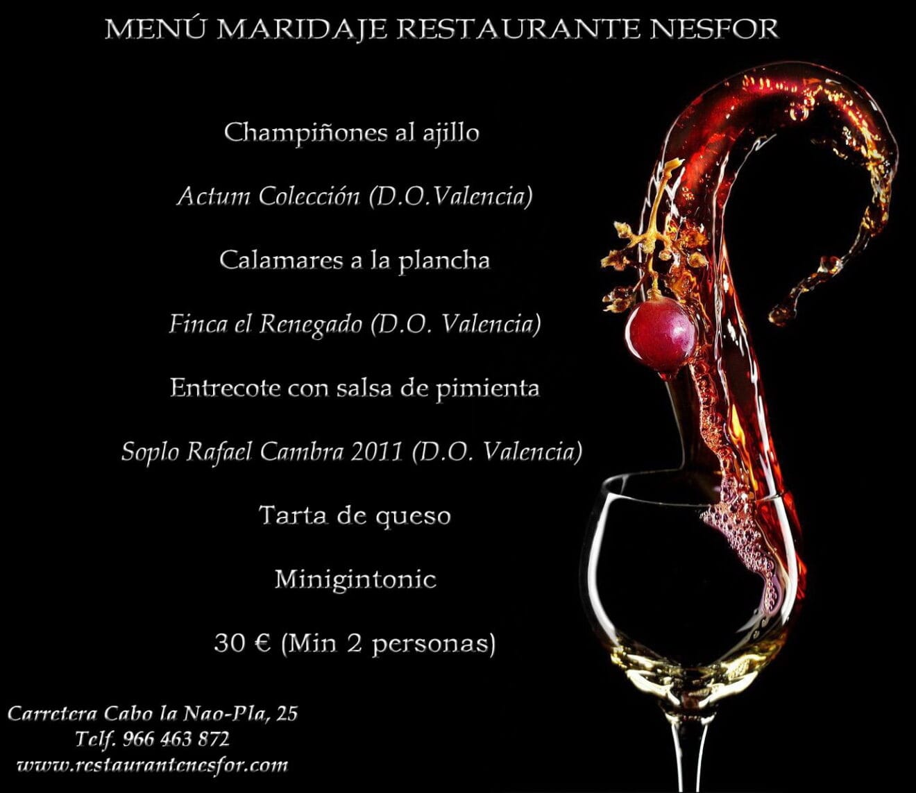 Maridaje Restaurante Nesfor