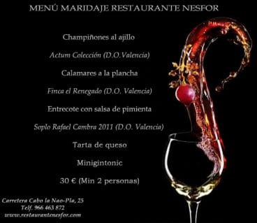 Maridaje Restaurante Nesfor