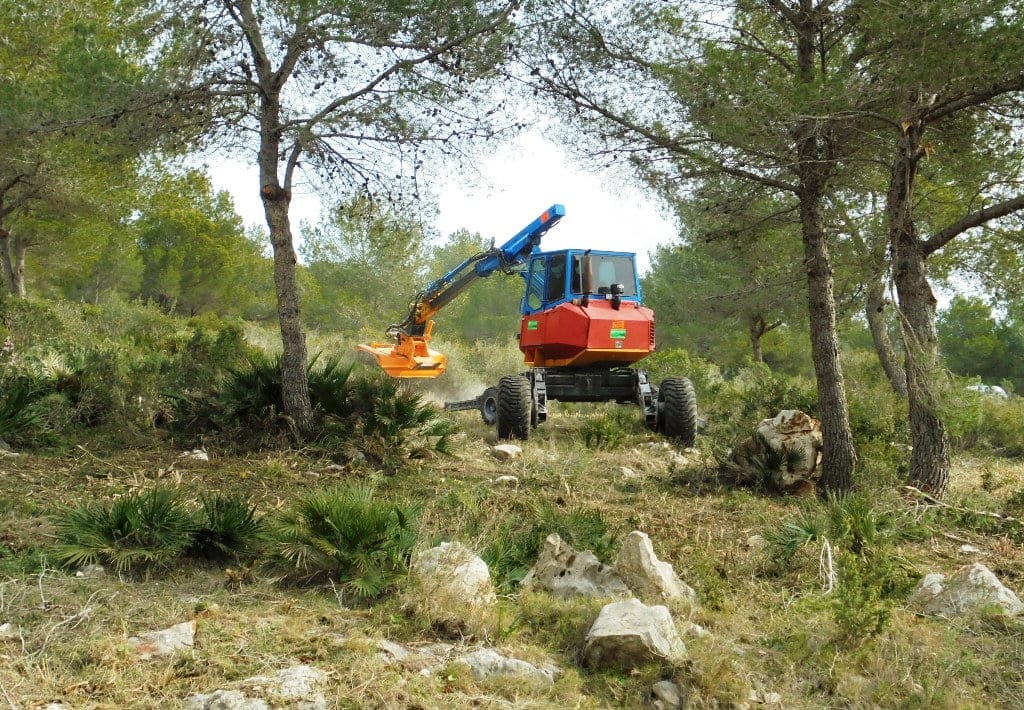 Retroaraña que trabaja en la Granadella