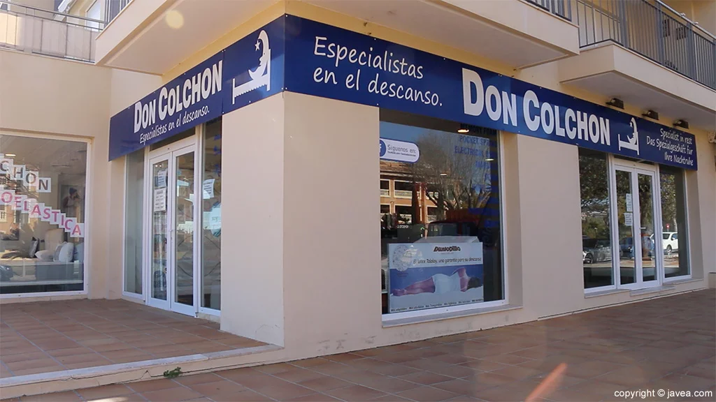 Exterior tienda Jávea Don Colchón