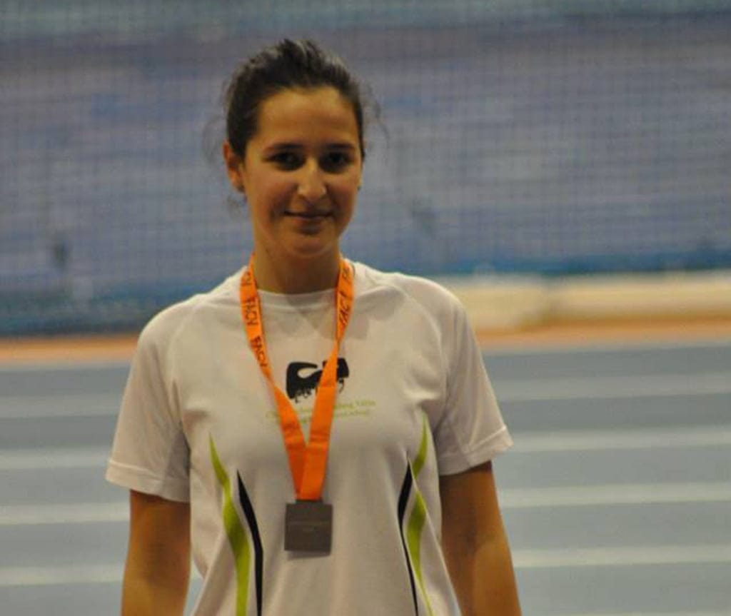 Carmen Bolufer en el podium
