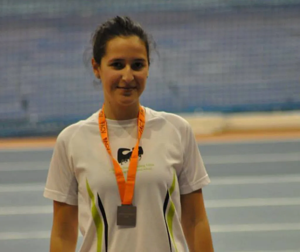 Carmen Bolufer en el podium