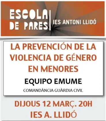 Cartel Conferencia en el IES Antoni Llidó