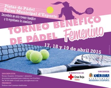 Cartel I Torneo Benéfico de Pádel Femenino