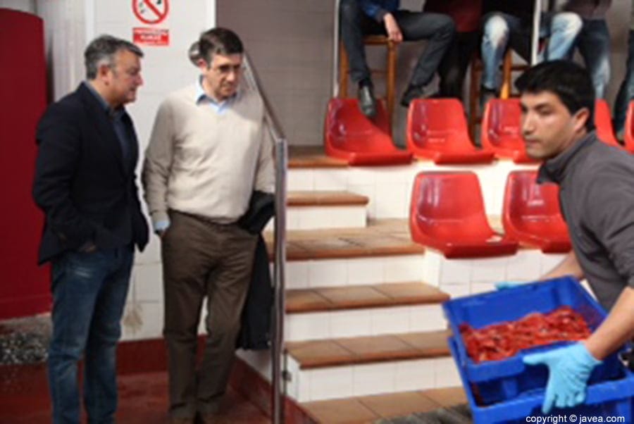 Chulvi y López en la Llonja