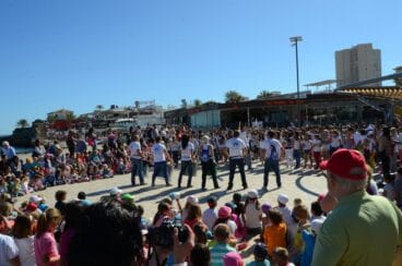 Momento de la batucada en el Arenal