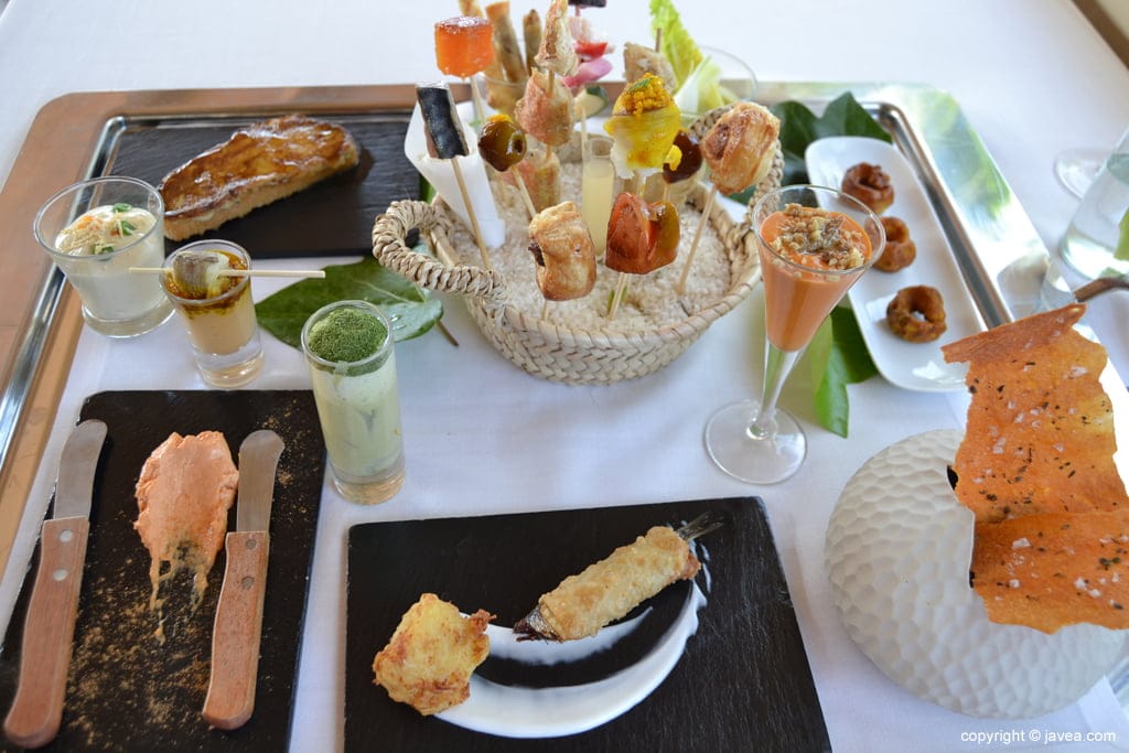 Aperitivos del menú Mediterráneo