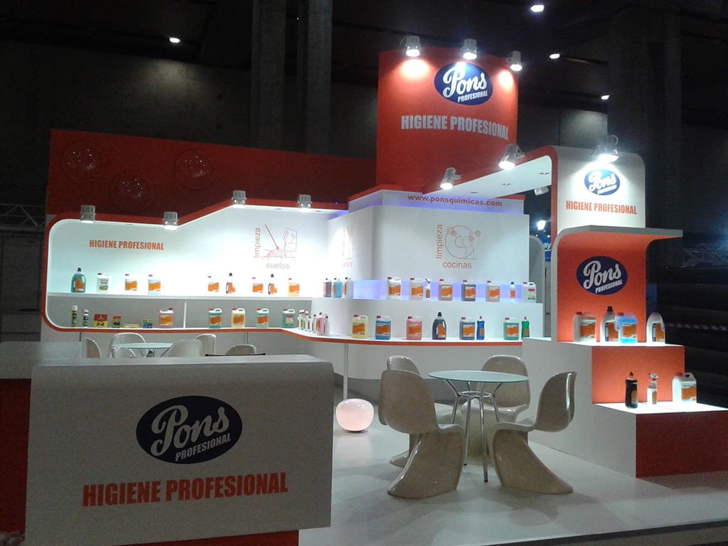 Stand de productos de Pons Químicas