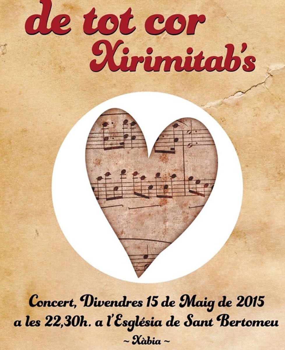 Cartel concierto de Xirimitab´s de Jávea