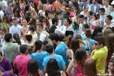 Pregon Fogueres Xàbia 2015 – llegada de la Quintà a la plaza