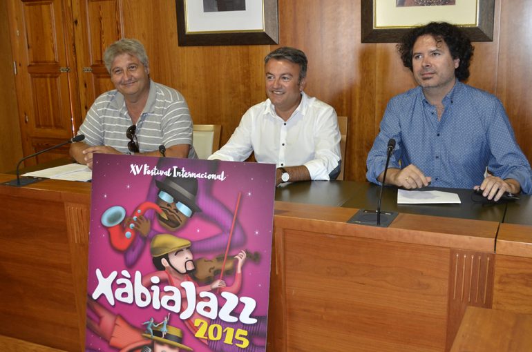 Chulvi, Moragues y Berenguer en la presentación del Xàbia Jazz.