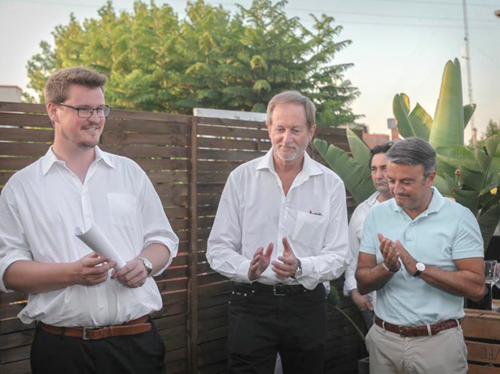 José Chulvi con los propietarios de TerraOne