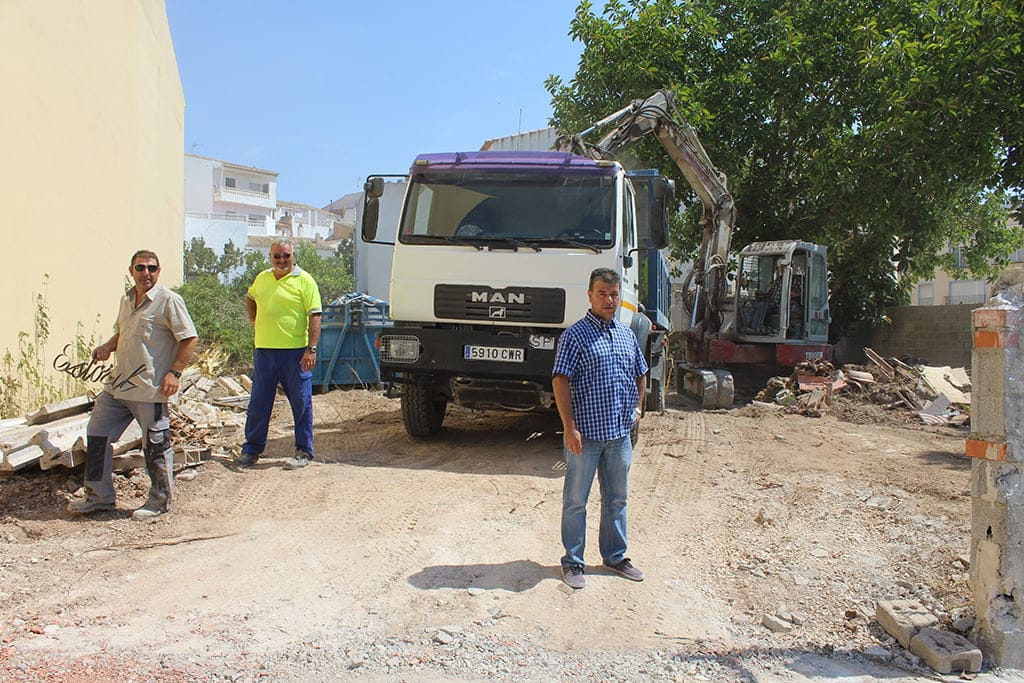 Toni Colomer en la adecuación del solar