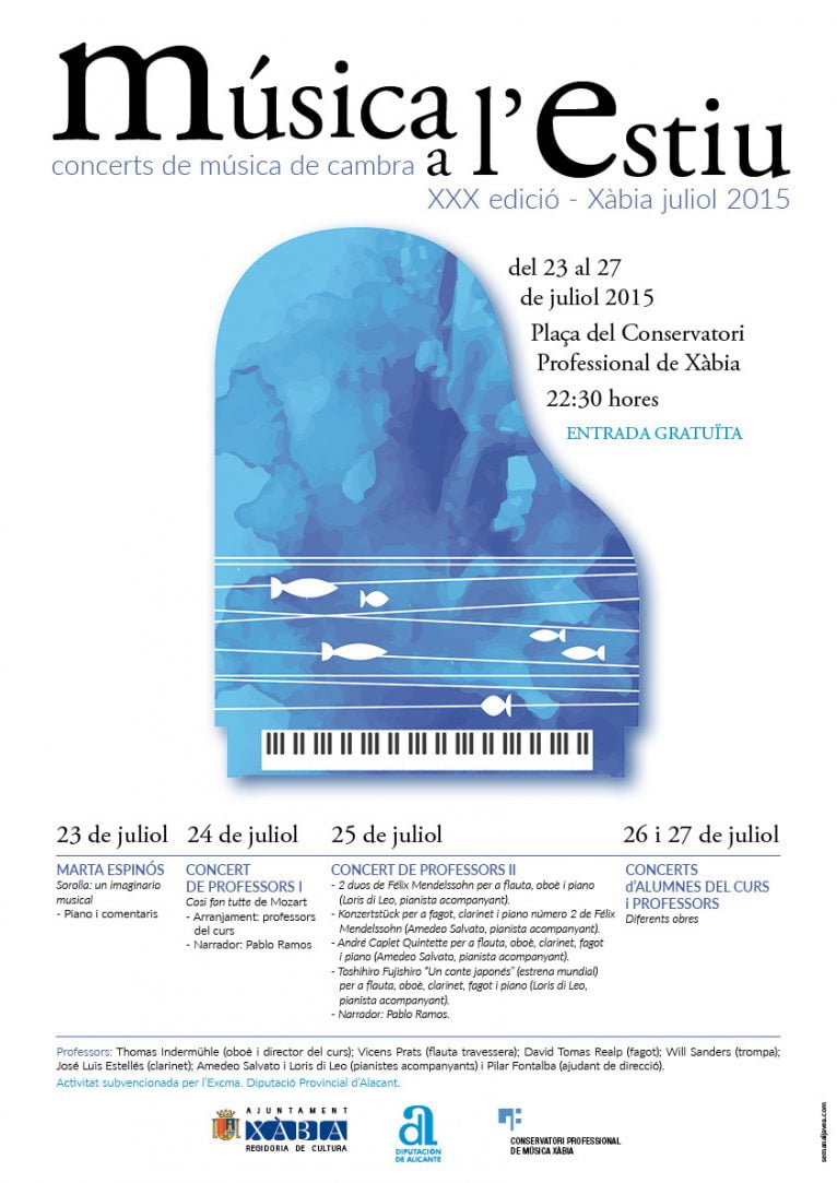 cartel Música a l`estiu Xàbia 2015