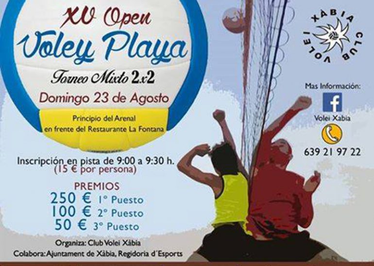 Cartel del torneo de Volei Playa de Xàbia